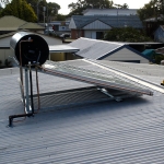 Solar Hot Water Roof Mounted System on frame
