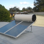 Solar Hot Water Roof Mounted System on frame