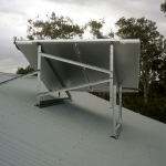 Solar Hot Water Roof Mounted System on frame