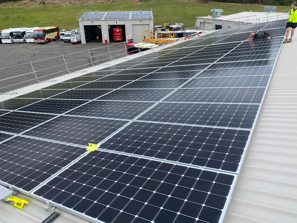 Red Bus Solar Power Red Bus Commercial Solar Power