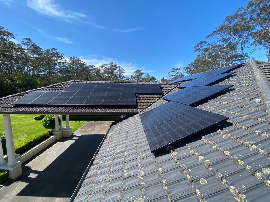 Solar Panels Matcham Roof Solar panel installation on roof in Matcham